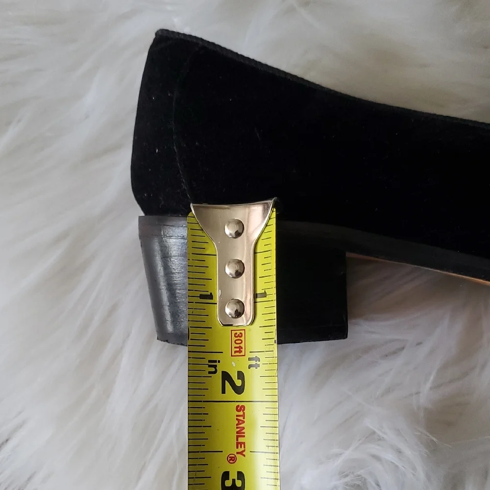 Jones New York Black Vintage Suede Slip On Loafers with Embroidered Design 6.5 - Picture 10 of 15